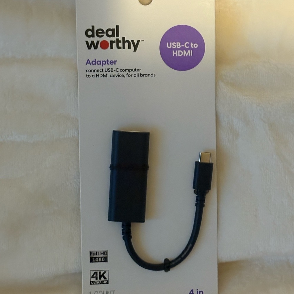 Black USB-C to HDMI Adapter
